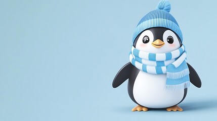 Cute penguin in winter attire (3)