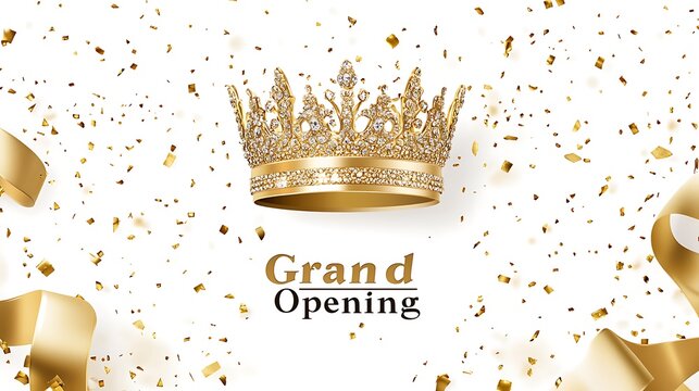 Grand opening celebration with crown