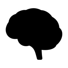 Silhouette of a Human Brain Representing Intelligence, Consciousness, and Cognitive Function