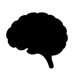 Silhouette of a human brain representing intelligence and mental health awareness