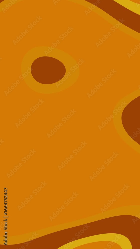 Aufkleber abstract animation with flowing orange and brown shapes. warm color palette creates a fluid, dynamic