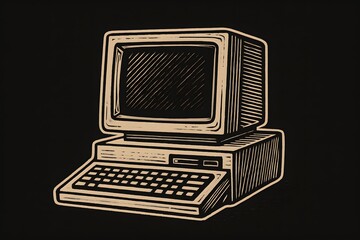 A nostalgic and artistic representation of vintage computer graphics, with pixelated art and retro visual elements, celebrating the early era of digital creativity.