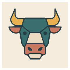 Bull Head Vector – Strong Polygon Mascot Emblem