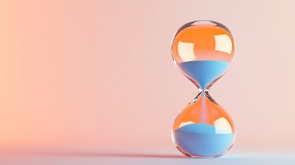 Hourglass with fading light