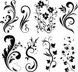 "Elegant Vintage Floral Ornaments"