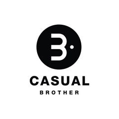 Letter b fashion logo casual brand logo design vector