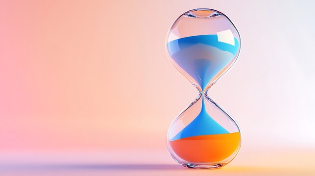 Hourglass with gradient colors (2)