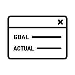 Goal and actual input interface icon