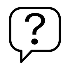 Help or feedback request icon with question mark