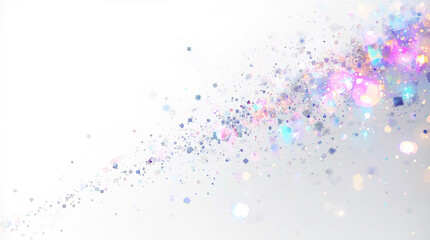 neon digital particles are scattered