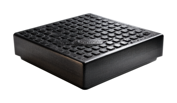 Innovative black foam pad industrial product isolated on transparent background, png