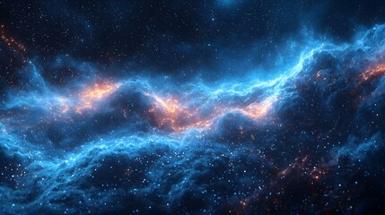 Fototapeta premium Swirling cosmic nebula in the starry night sky