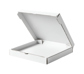 Pizza delivery action urban streets packaging material daylight isolated on transparent background, png