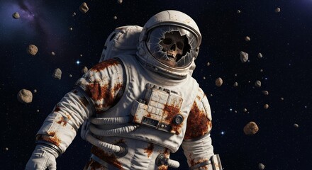 Fototapeta premium skeletal astronaut