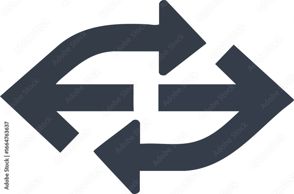 Aufkleber circular arrows icon for exchange and transfer data circular transfer arrow update
