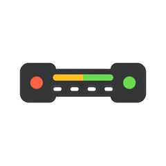 Fototapeta premium Slider controls icon, horizontal equalizer style, system settings, flat vector, white background