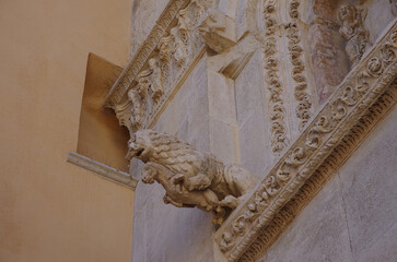 Termoli - Molise - Detail of the Cathedral of Santa Maria della Purificazione in Apulian Romanesque style, symbol of the seaside village.
