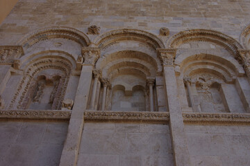 Termoli - Molise - Detail of the Cathedral of Santa Maria della Purificazione in Apulian Romanesque...