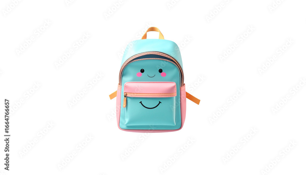 Aufkleber unzipped backpack with floating clouds against a isolated on transparent background