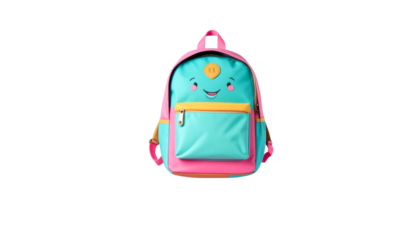 Unzipped Backpack with Floating Clouds Against a isolated on transparent background