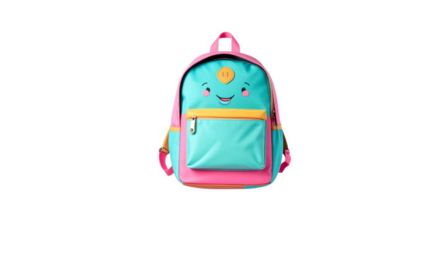 Unzipped Backpack with Floating Clouds Against a isolated on transparent background 