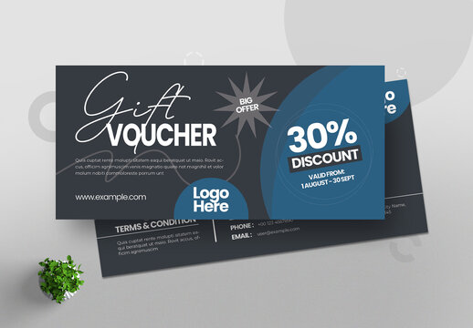 Discount Voucher Card Layout