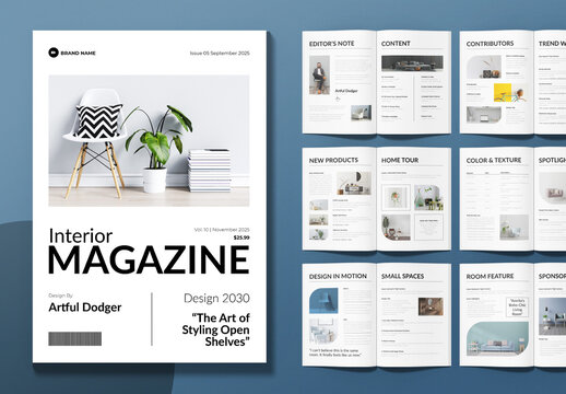 Interior Magazine Template Layout