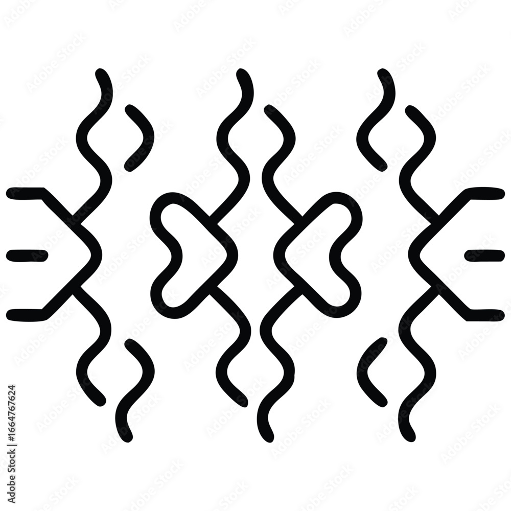 Poster abstract vector illustration of question marks and symbols in a modern business design concept