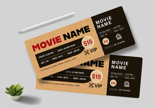 Movie Ticket Template Layout