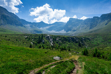 Naklejka premium Rundwanderung auf der Hirzer Alm South Tyrol