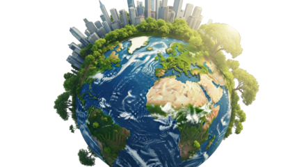 Earth abounds with nature and skyscrapers