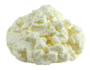 Curds isolated on white and transparent background