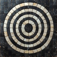 Fototapeta premium Mesmerizing Concentric Mosaic Pattern