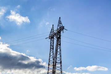 high voltage transmission power lines.