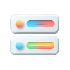 Obraz premium Stacked sliders icon, system control panel concept, flat clean vector, white background