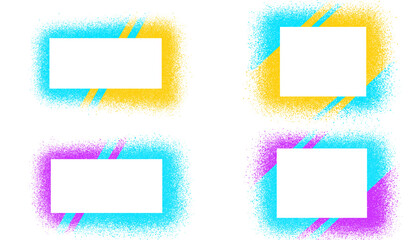 glitter frame set multicolor illustration