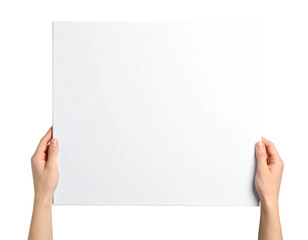 hands holding blank paper