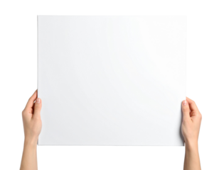 hands holding blank paper