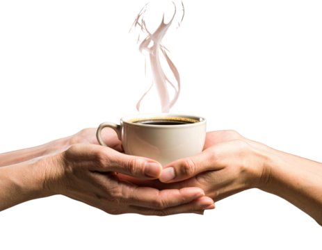 cup of coffee in hand