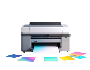 laser printer isolated on white background