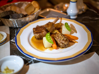 lamb chops with potatoes