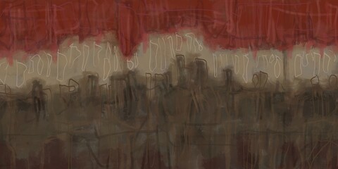 Abstract image for printing - digital painting. The picture is painted by hand on a tablet. © neurostructure