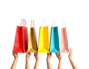 woman holding shopping bags