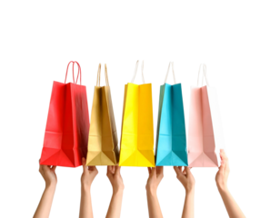 woman holding shopping bags