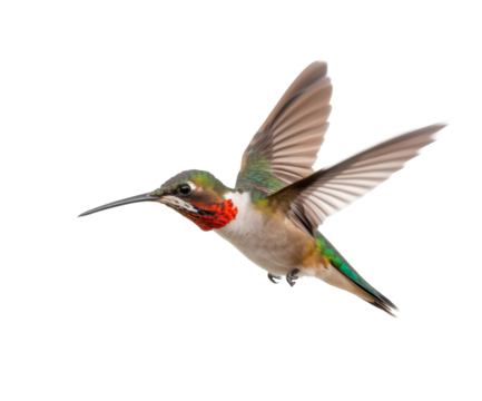 Beautiful Hummingbird isolated on transparent background