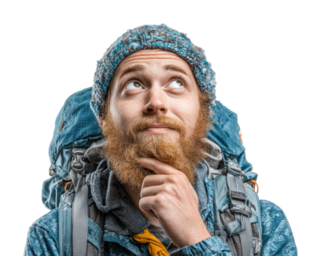 Adventure planning tips for hikers in the great outdoors infographic isolated on transparent background