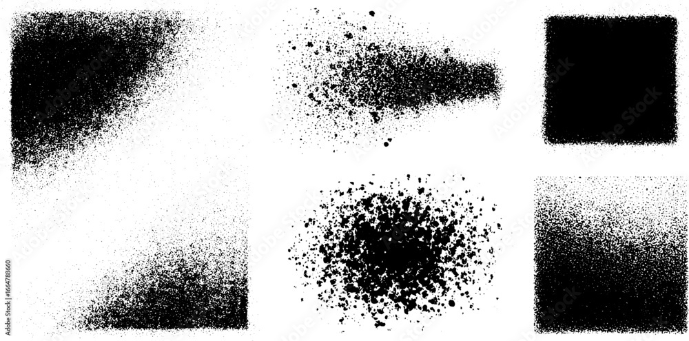 Poster soft vignette stippling and dotwork collection for artistic design projects