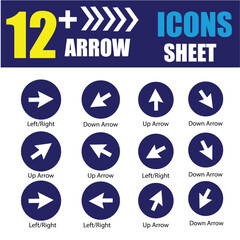Arrow Icon Set – Cursor, Transfer, Swap, Refresh, Direction, Exchange, Up & Down Solid Icons Collection