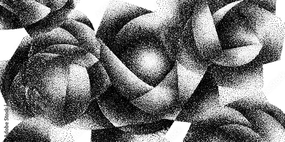 Aufkleber abstract metatron cube seamless pattern in stippling style for design use