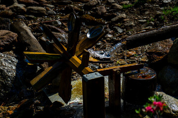 Water Mill with Hammer on the Hirzer Alm South Tyrol. 